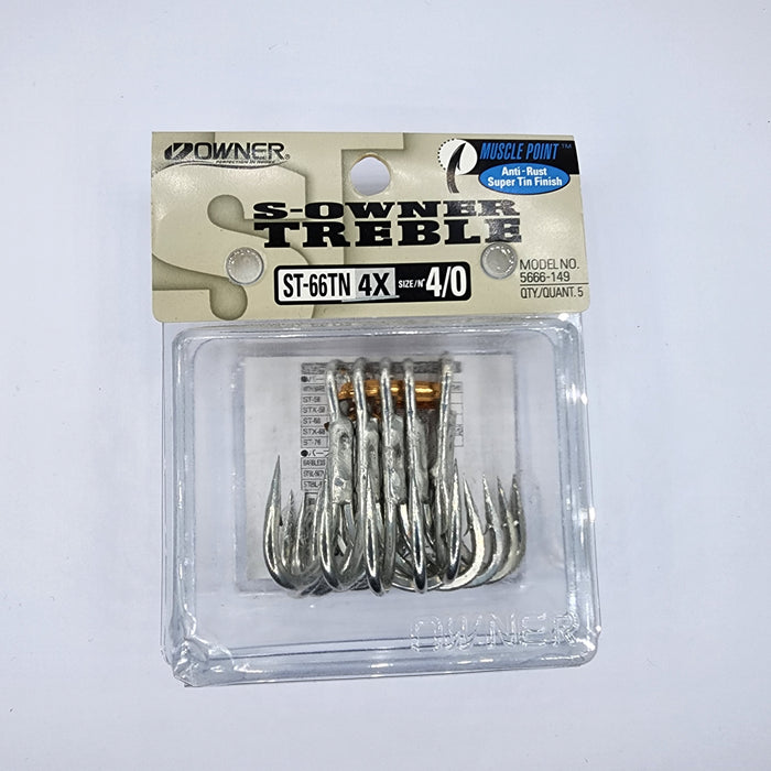 OWNER ST-66TN 4X Treble Hooks