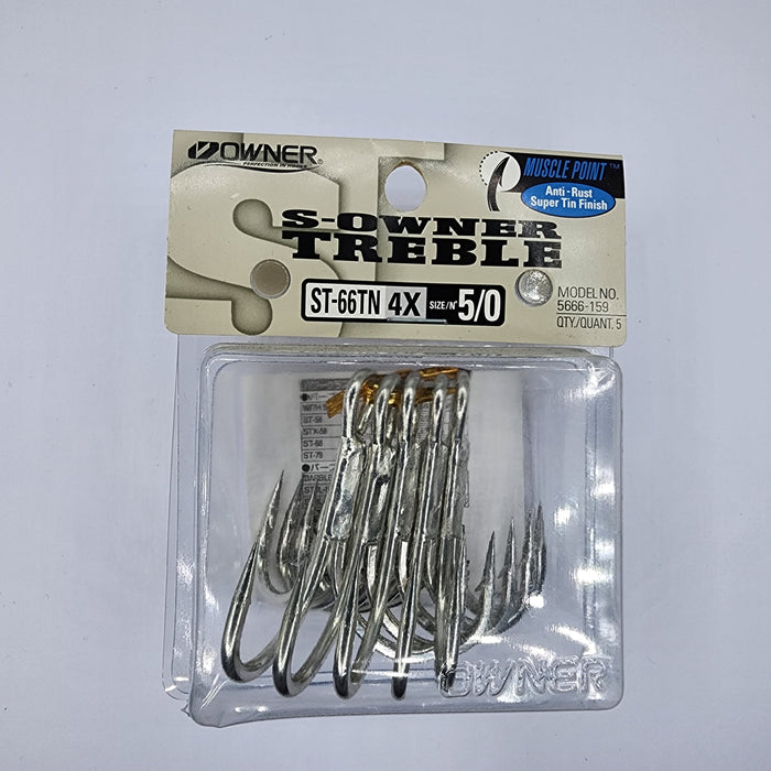 OWNER ST-66TN 4X Treble Hooks