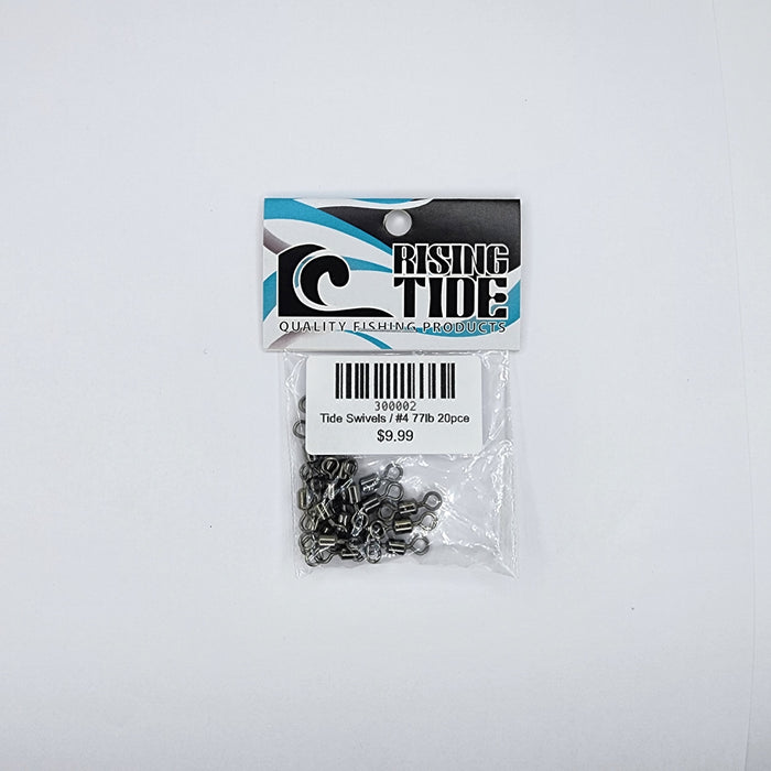 RISING TIDE Tide Swivels #4 77lb 20pce - Bait Tackle Store