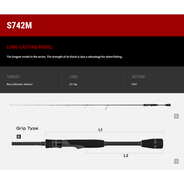 TAILWALK RODS Backhoo Tres Spin Rods