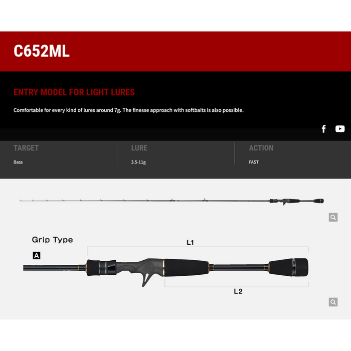 TAILWALK RODS Backhoo Tres Baitcast Rods