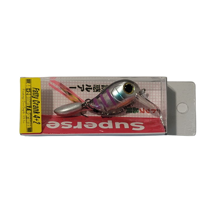 Superse Fatty Crank 4+2 8g Silver Purple - Bait Tackle Store