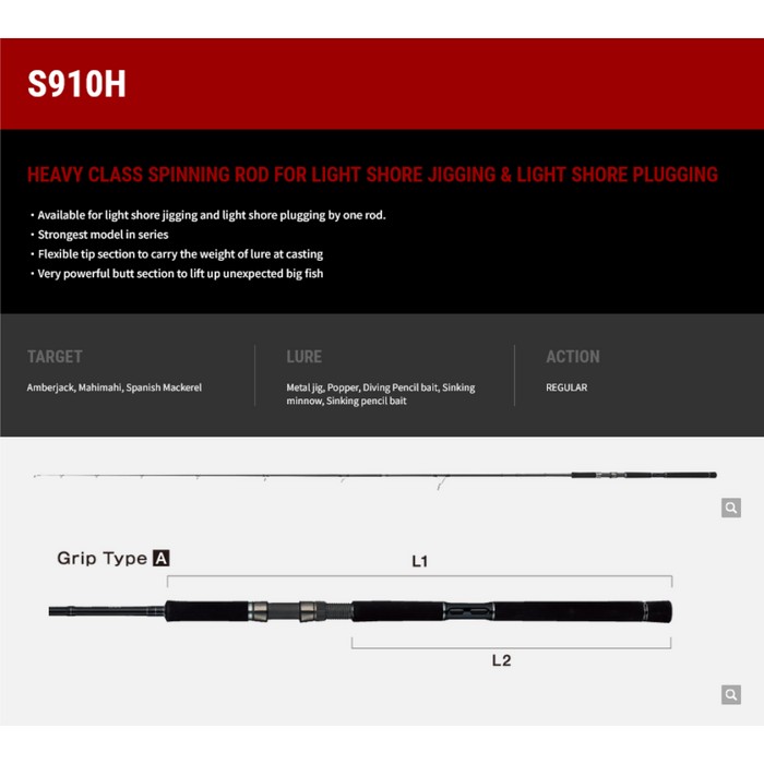 TAILWALK RIZE SHOOTER SSD SPINNING ROD
