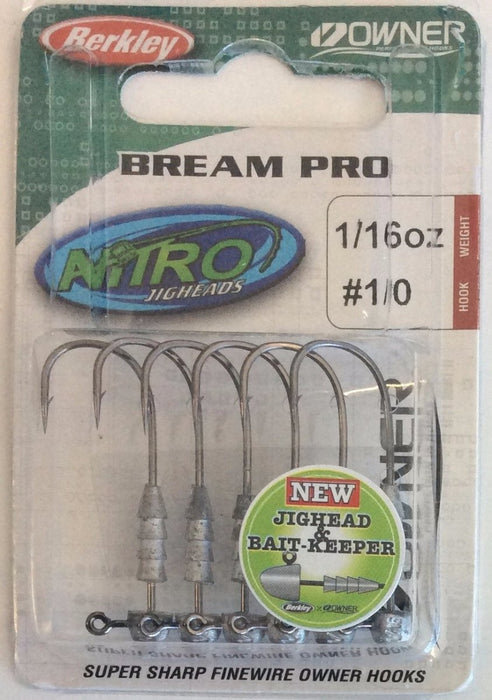 BERKLEY NITRO Bream Pro Jigheads #1/0 1/16oz - Bait Tackle Store