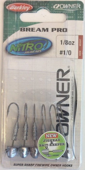 BERKLEY NITRO Bream Pro Jigheads #1/0 1/8oz - Bait Tackle Store