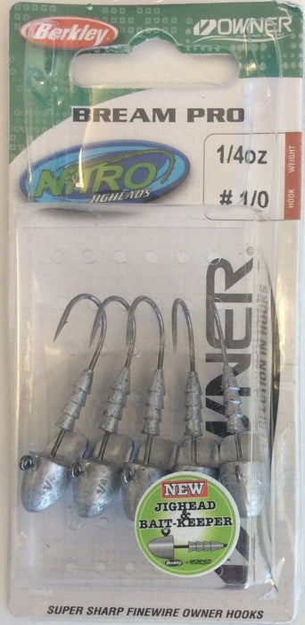 BERKLEY NITRO Bream Pro Jigheads #1/0 1/4oz - Bait Tackle Store