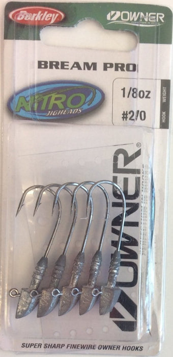 BERKLEY NITRO Bream Pro Jigheads #2/0 1/8oz - Bait Tackle Store