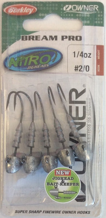 BERKLEY NITRO Bream Pro Jigheads #2/0 1/4oz - Bait Tackle Store