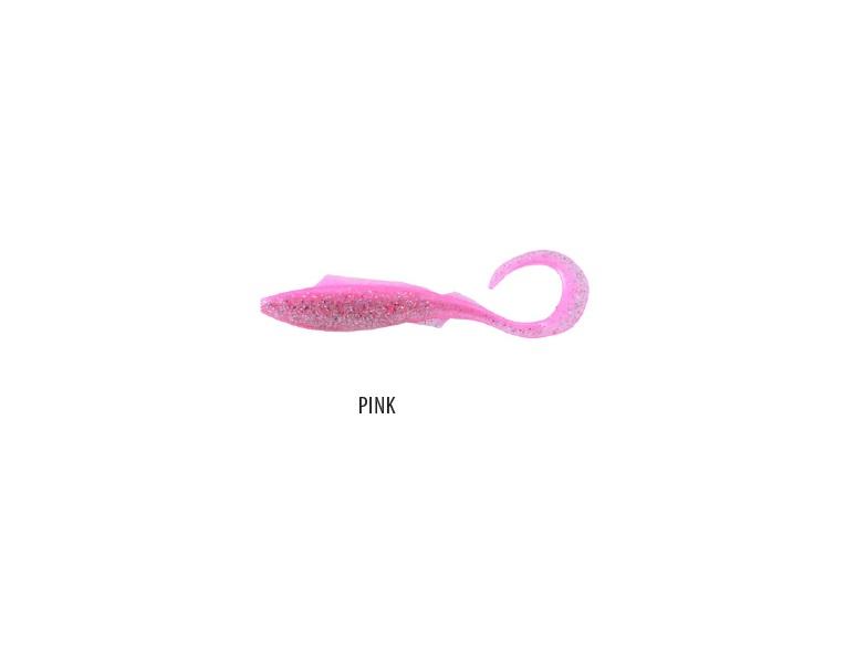 BERKLEY POWERBAIT Nemesis 4" Pink Glow Silver Glitter - Bait Tackle Store