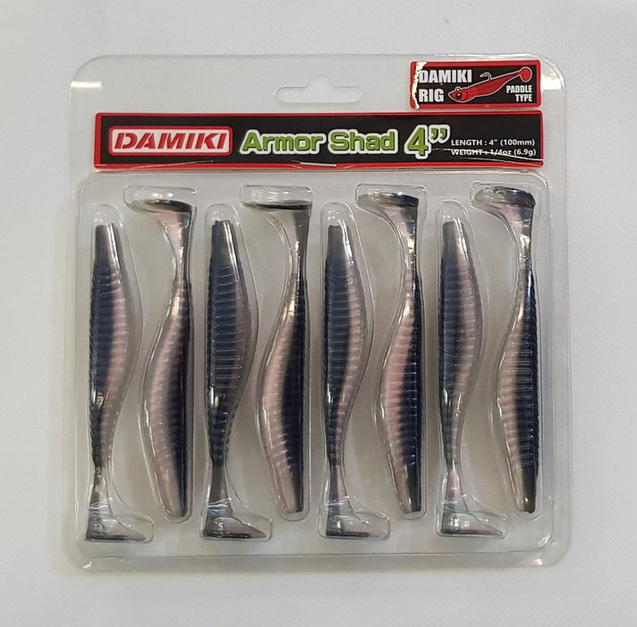 DAMIKI Armor Shad Paddle 4" 451 RP Blue Pearl - Bait Tackle Store