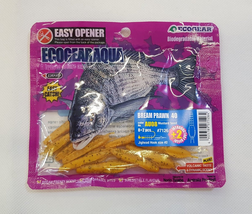 ECOGEAR Bream Prawn 40 08 Mustard - Bait Tackle Store