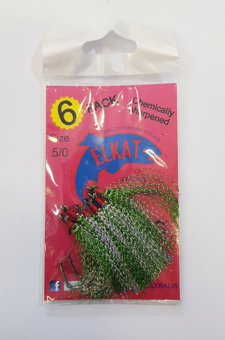 ELKAT Flashers 5/0 Green Silver - Bait Tackle Store
