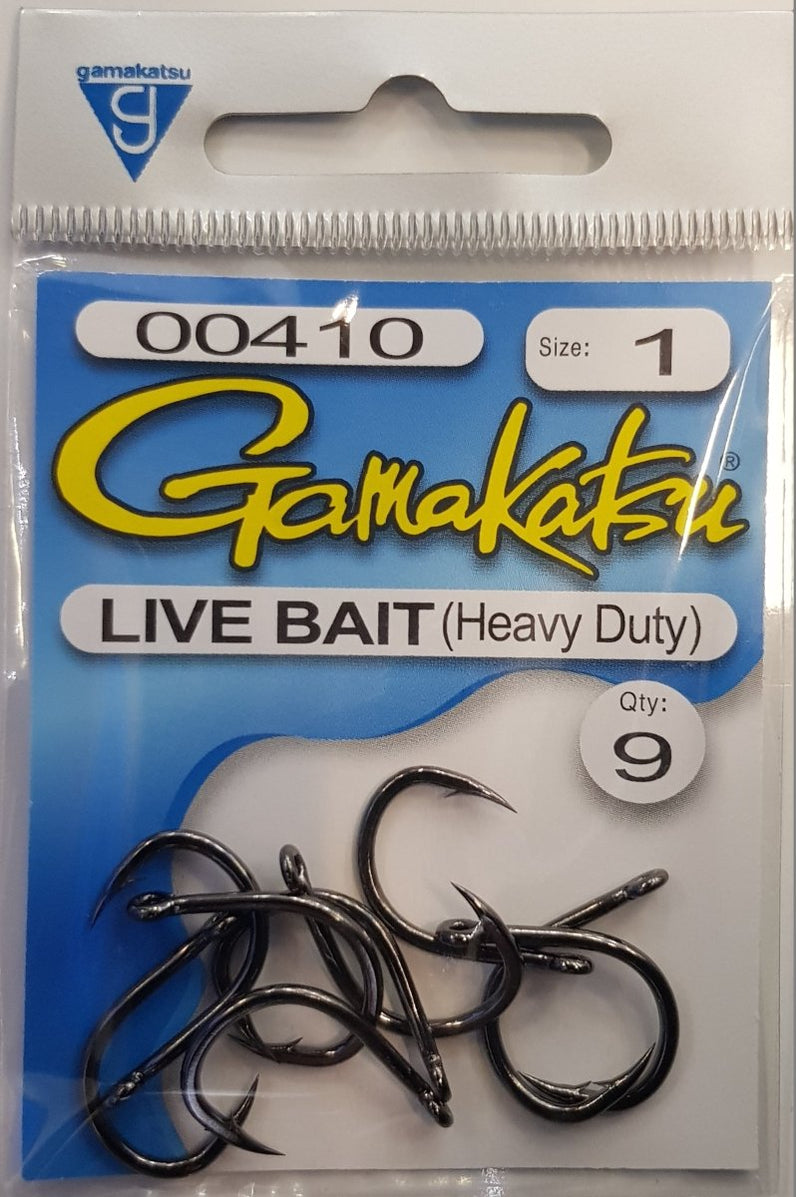 Ami Gamakatsu Per Esca Viva Heavy Duty – Misura 4/0 – Filo Pesante Forgiato (Confezione 6 Pezzi)