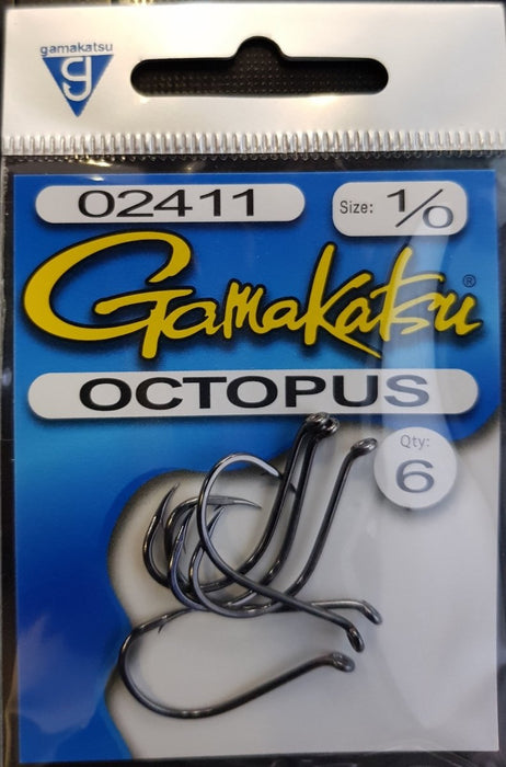 GAMAKATSU Octopus (Black) 1/0 - Bait Tackle Store