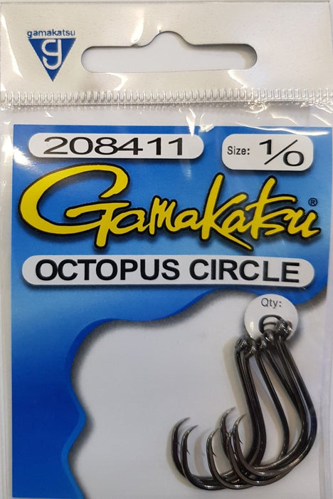 GAMAKATSU Octopus Circle (Black) 1/0 - Bait Tackle Store
