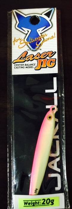 JACKALL Laser Jig 20g Pink Glow (3890) - Bait Tackle Store