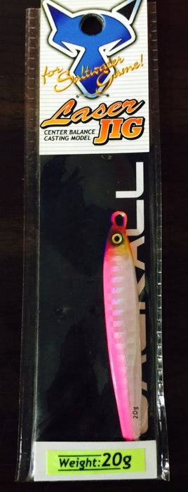 JACKALL Laser Jig 20g Pink Silver (3951) - Bait Tackle Store