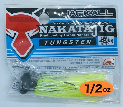 Jackall Nakata Jig 1/2oz Chartreuse Pearl White (6484) - Bait Tackle Store