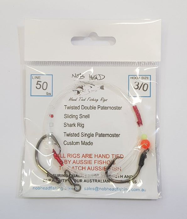 NOB HEAD Big Bait Sliding Snell Rig 3/0 50lb - Bait Tackle Store