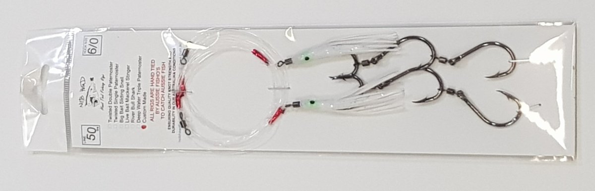 NOB HEAD Pillie Floater 50lb 6/0 Gang White - Bait Tackle Store