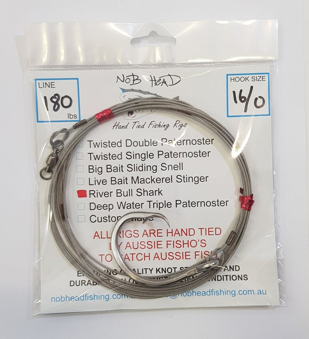 NOB HEAD River Bull Shark Rig 16/0 180lb - Bait Tackle Store