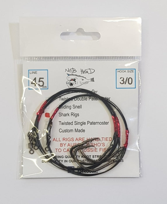 NOB HEAD River Bull Shark Rig 3/0 45lb - Bait Tackle Store