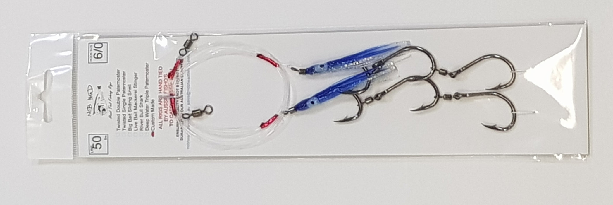 NOB HEAD Pillie Floater 50lb 6/0 Gang Blue - Bait Tackle Store