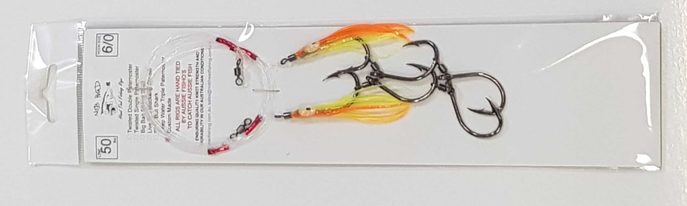 NOB HEAD Pillie Floater 50lb 6/0 Gang Orange - Bait Tackle Store