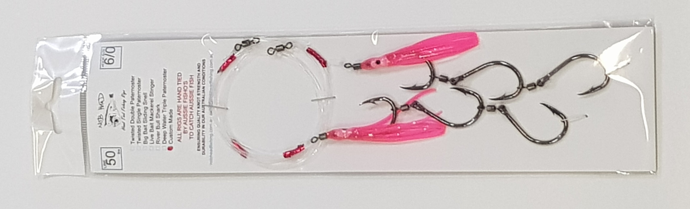 NOB HEAD Pillie Floater 50lb 6/0 Gang Pink - Bait Tackle Store