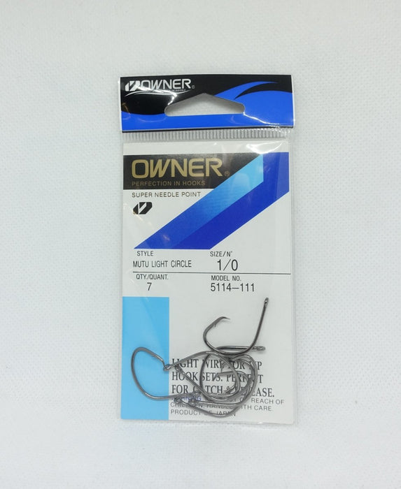 OWNER 5114 Mutu Light Circle Hooks #1/0 - Bait Tackle Store