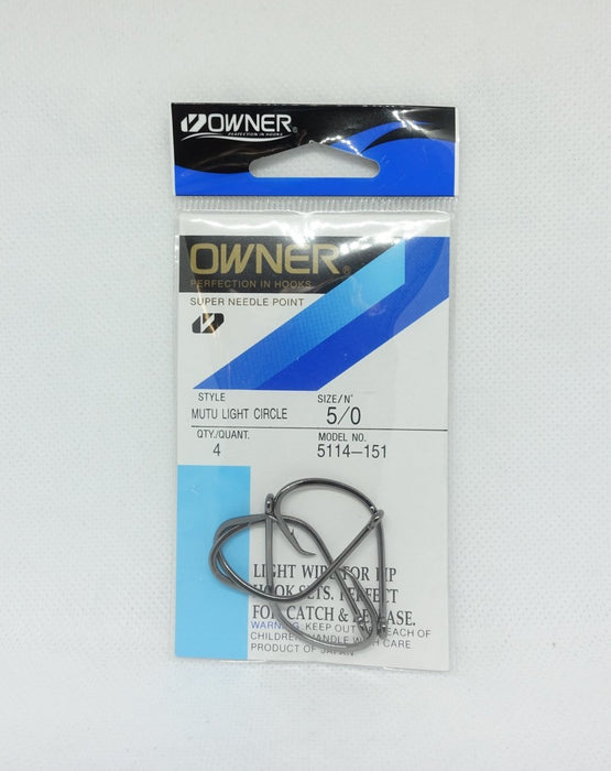 OWNER 5114 Mutu Light Circle Hooks #5/0 - Bait Tackle Store