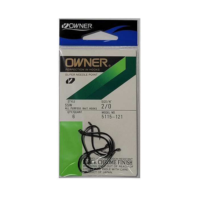 OWNER 5115 OH SSW Hooks #2/0 - Bait Tackle Store