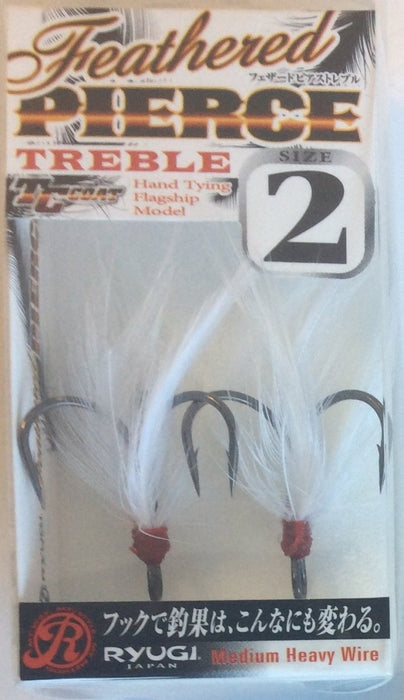 RYUGI HFP046 Feathered PIERCE TREBLE #2 - Bait Tackle Store