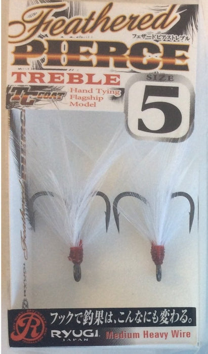 RYUGI HFP046 Feathered PIERCE TREBLE #5 - Bait Tackle Store