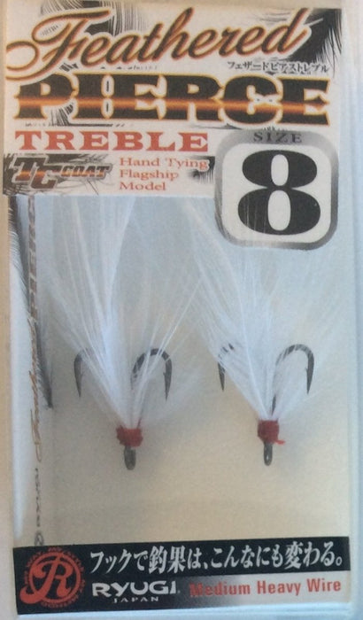 RYUGI HFP046 Feathered PIERCE TREBLE #8 - Bait Tackle Store