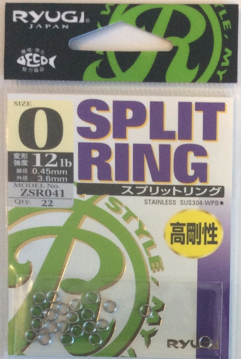 RYUGI ZSR041 Split Ring #0 12lb - Bait Tackle Store