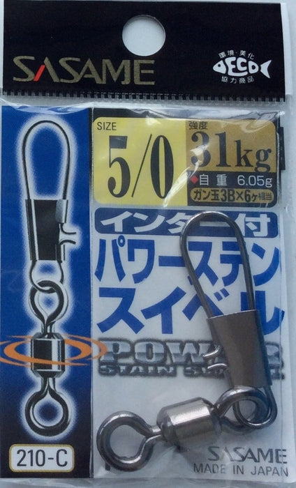 SASAME 210-C Power Stain Swivel #5/0 - Bait Tackle Store