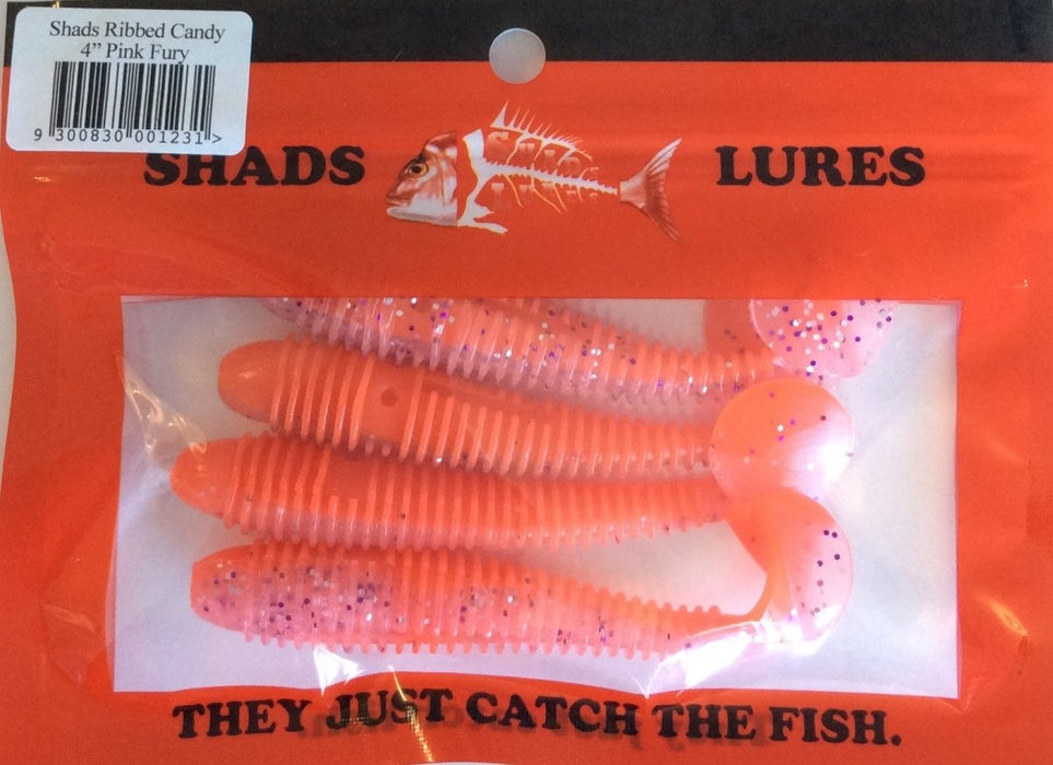 SHADS LURES 4" Ribbed Candy - Bait Tackle Store