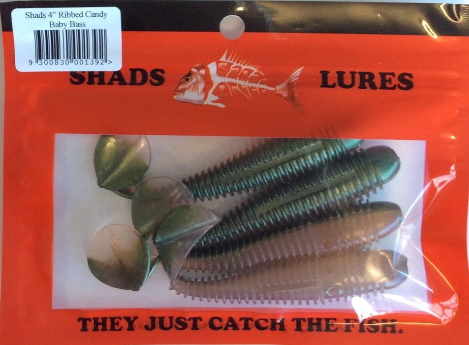 SHADS LURES 4" Ribbed Candy - Bait Tackle Store