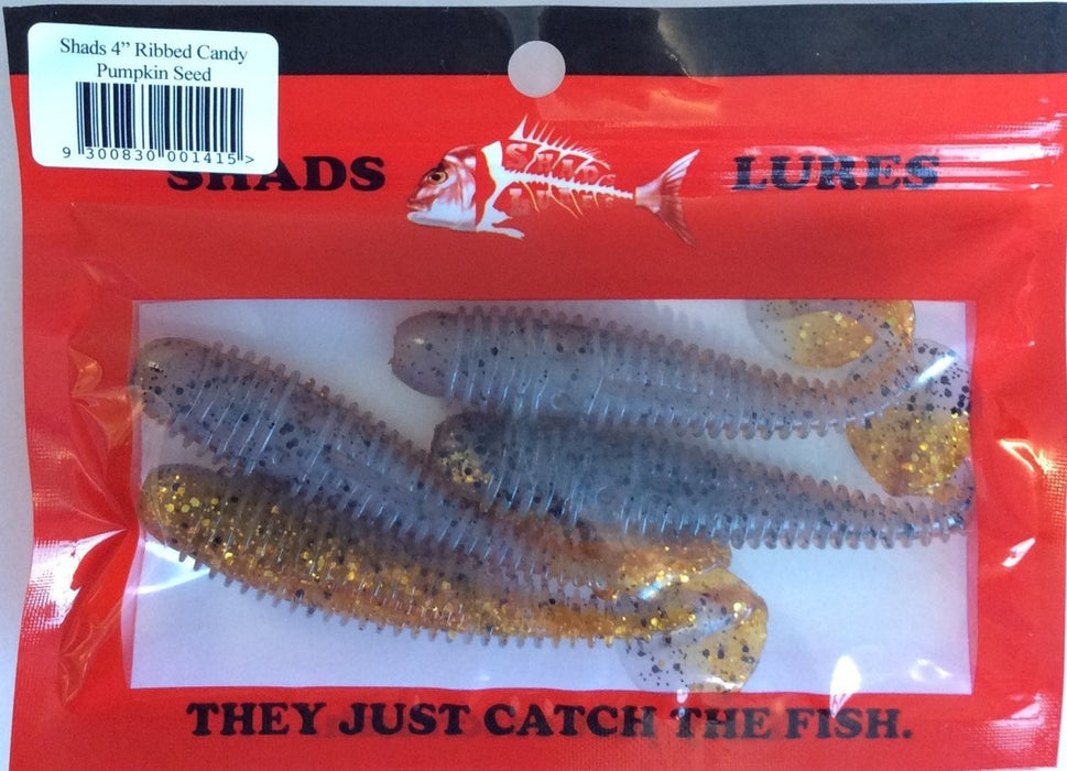 SHADS LURES 4" Ribbed Candy - Bait Tackle Store