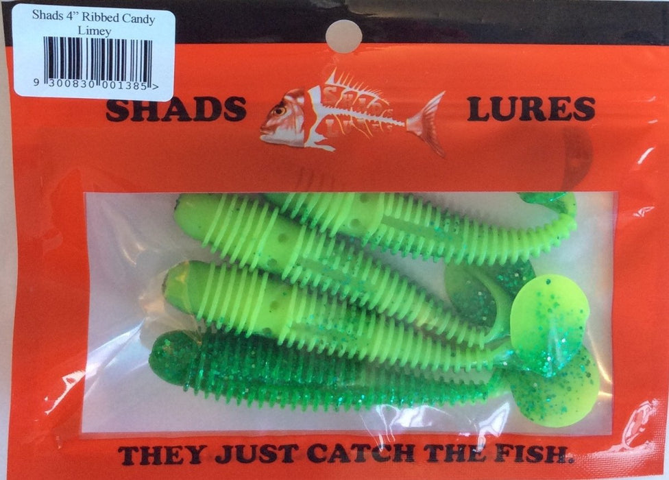 SHADS LURES 4" Ribbed Candy - Bait Tackle Store