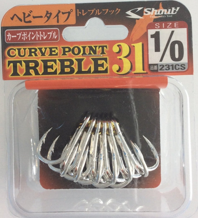 SHOUT 231CS Curve Point Treble 31 - Bait Tackle Store