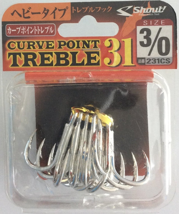 SHOUT 231CS Curve Point Treble 31 - Bait Tackle Store
