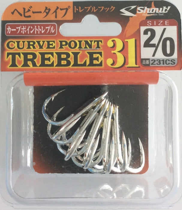 SHOUT 231CS Curve Point Treble 31 - Bait Tackle Store