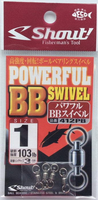 SHOUT 412PB Powerful BB Swivel - Bait Tackle Store