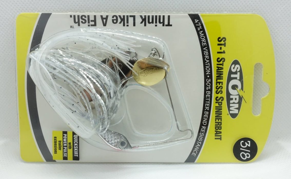 STORM ST-1 Stainless Spinnerbait 3/8oz Silver Shiner - Bait Tackle Store