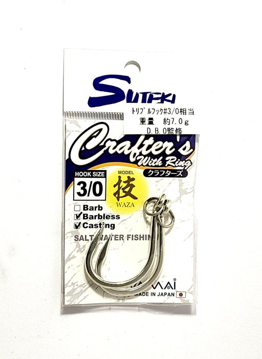 SUTEKI Crafter's with Ring (Barbless) 3/0 - Bait Tackle Store