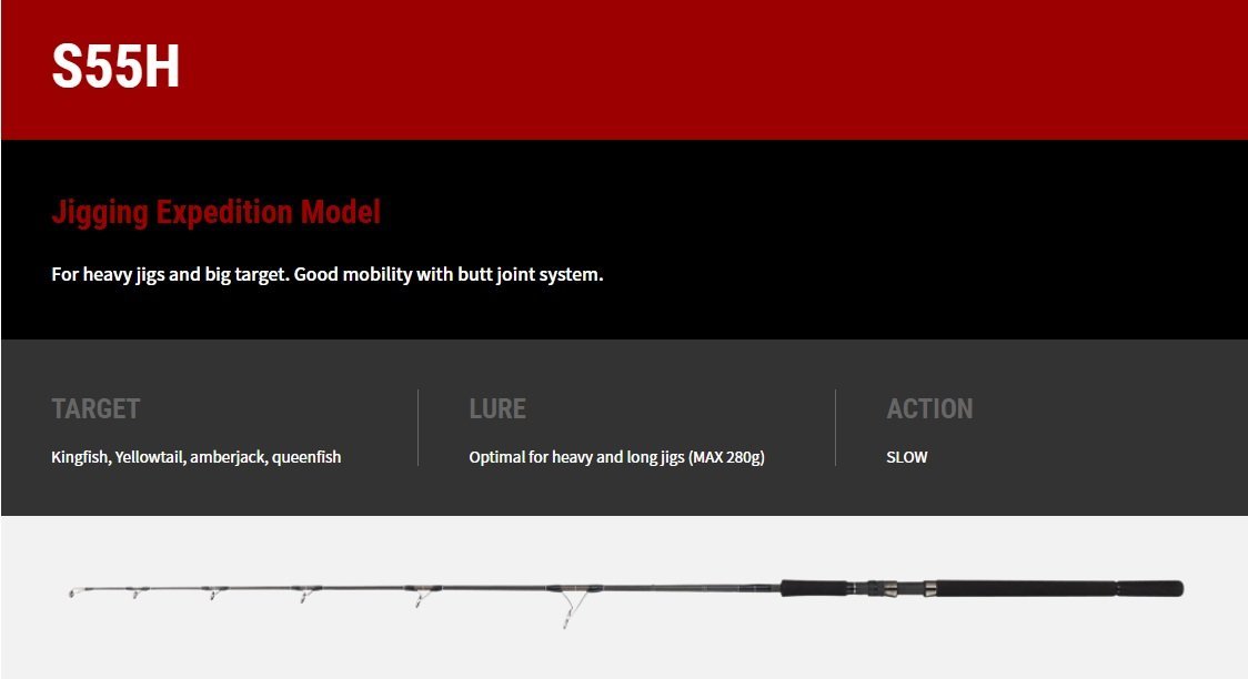 Tailwalk Master Build Jigging Spinning Rods S55H - Bait Tackle Store