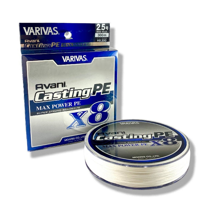 VARIVAS Avani Casting PE Max Power X8 300m #2.5 45lb - Bait Tackle Store