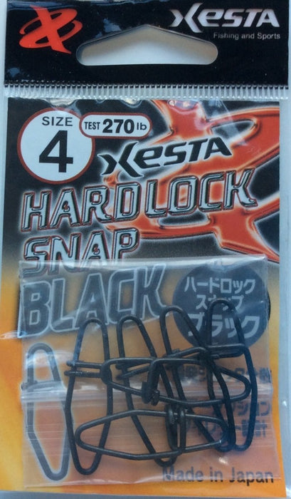 XESTA Hard Lock Snap Black #4 270lb - Bait Tackle Store